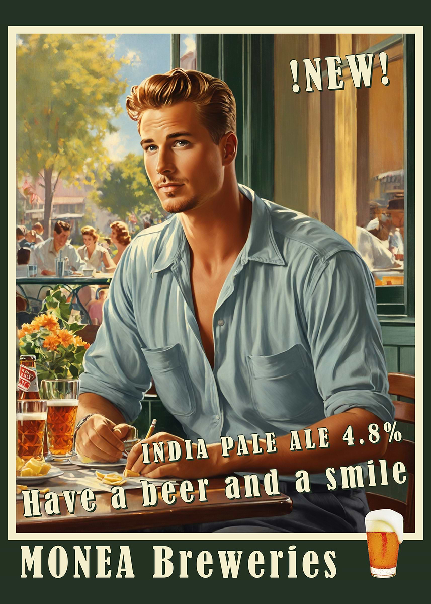 'MONEA Breweries India Pale Ale' Poster, picture, metal print, paint by ...