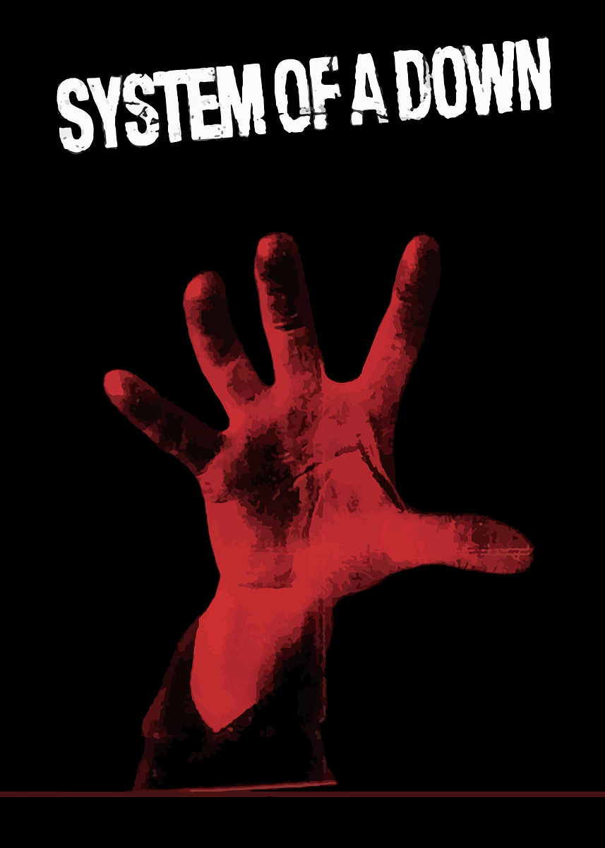 System of a Down Hand' Poster, picture, metal print, paint by Rans