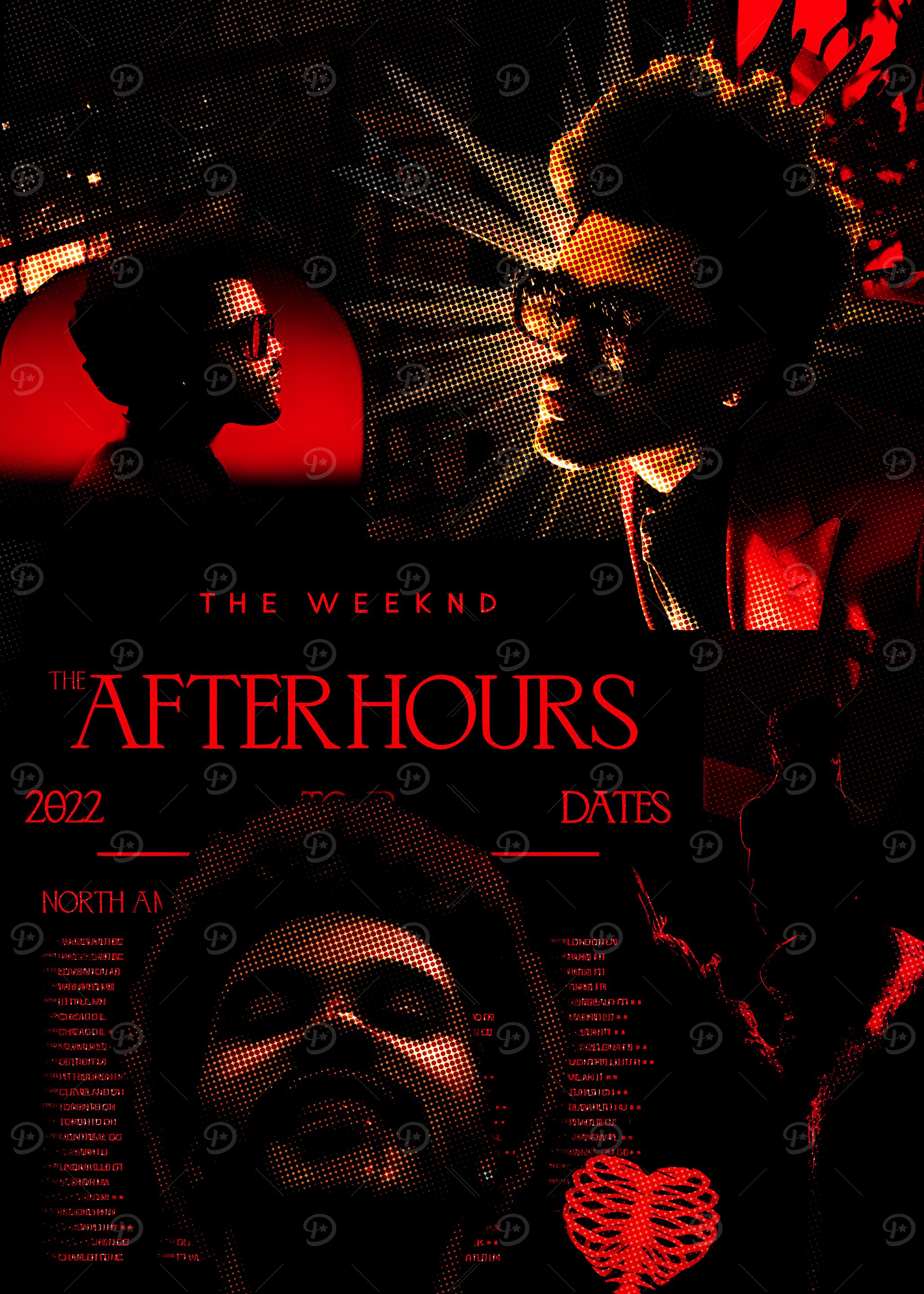 The Weeknd After Hours Tour Poster' Poster, picture, metal print