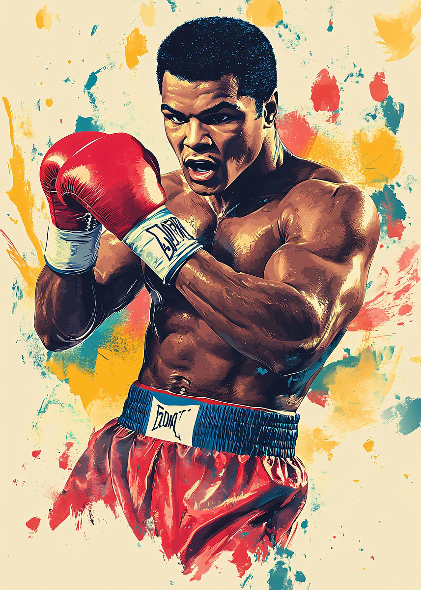 Muhammad Ali Boxing Art' Poster, picture, metal print, paint by