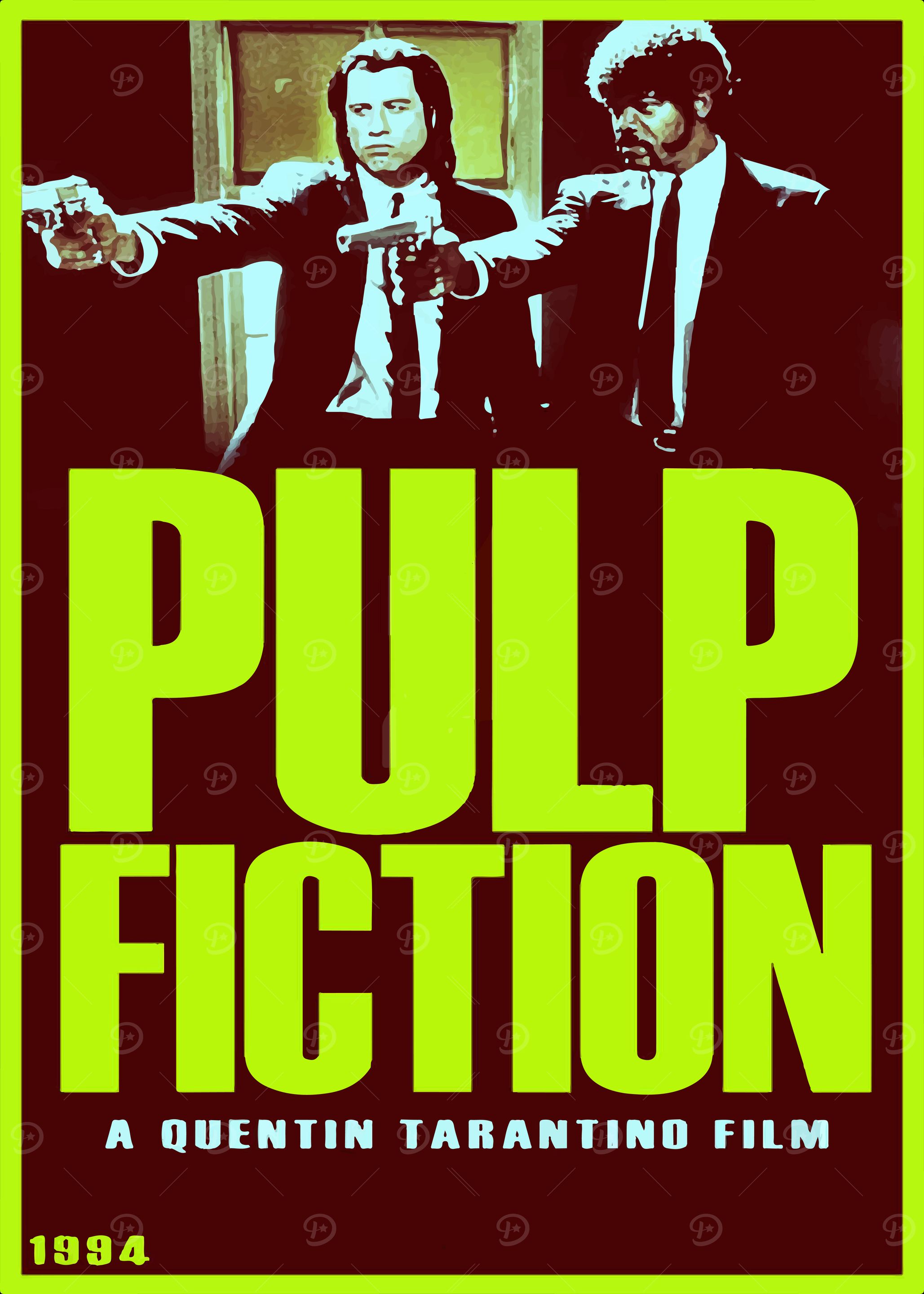 Pulp Fiction Movie Poster' Poster, picture, metal print, paint by