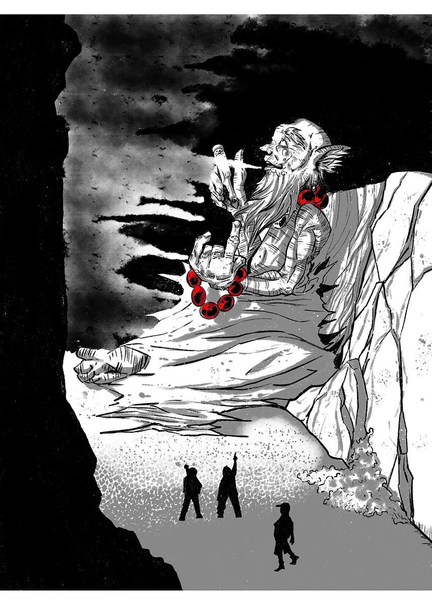 The Colossal Sage of the Abyss”' Poster, picture, metal print, paint by ...