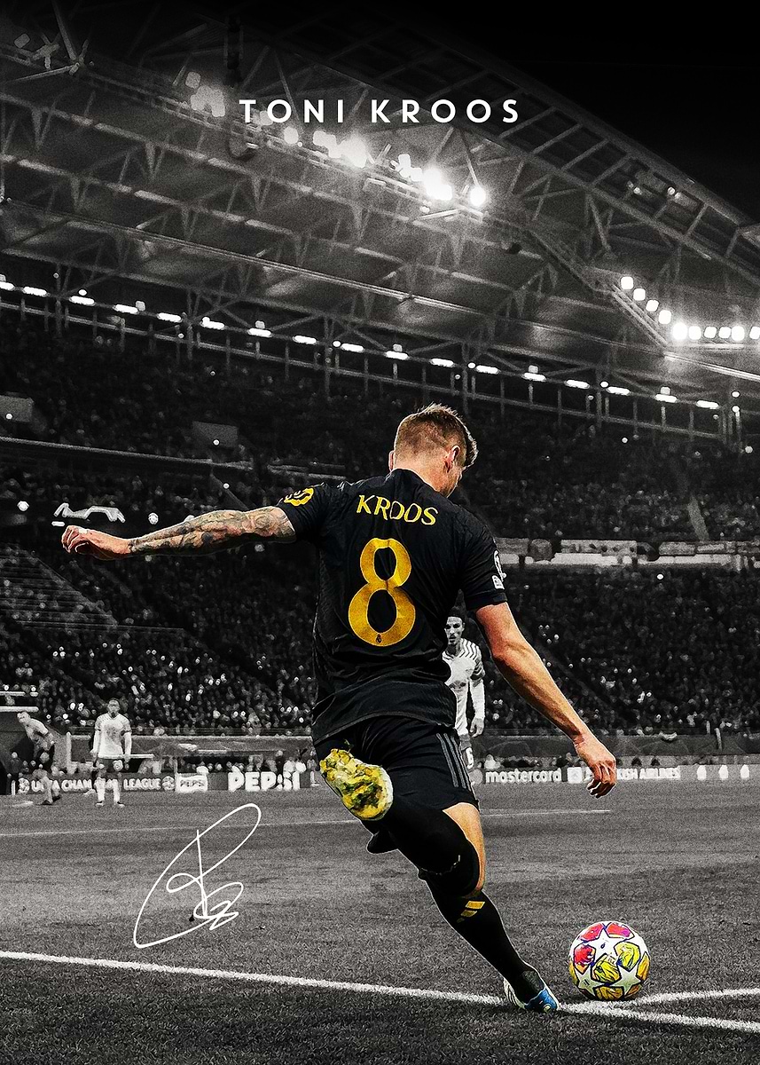 Toni Kroos' Poster, picture, metal print, paint by Brian John