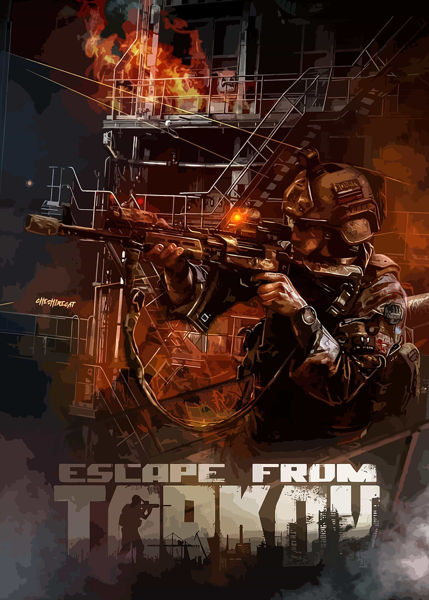 Escape From Tarkov' Poster, picture, metal print, paint by falgss