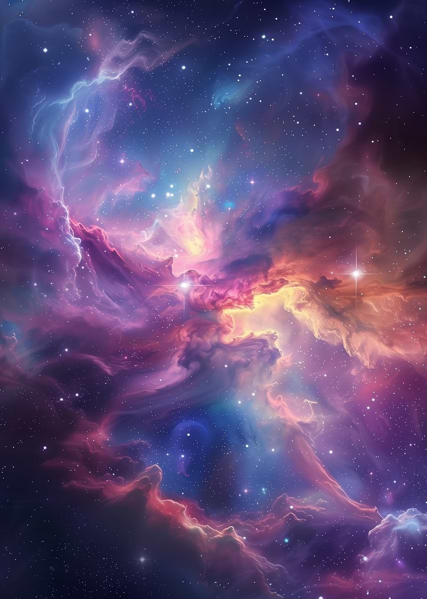 Cosmic Nebula' Poster, picture, metal print, paint by Rawbin