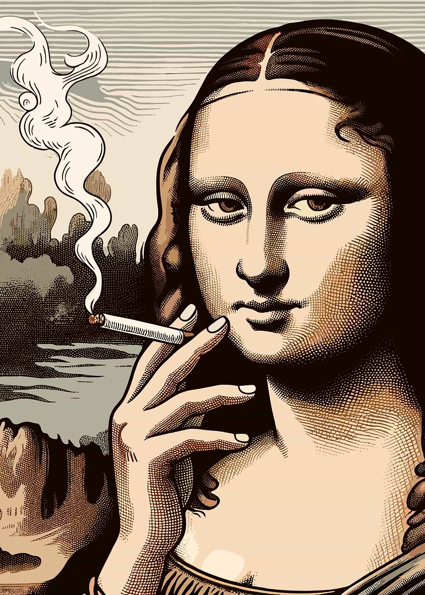 mona lisa cigarette Mona Lisa Smoking