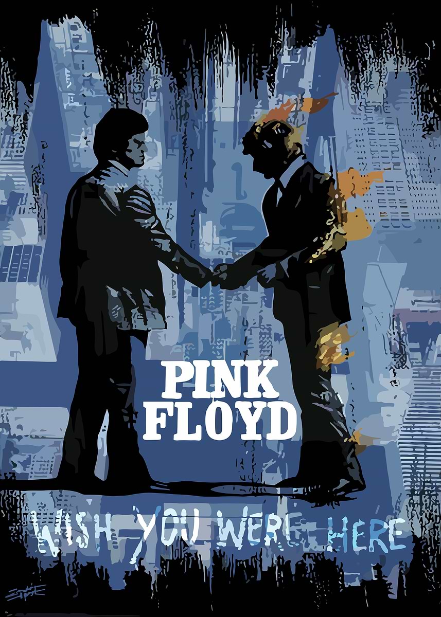 Pink Floyd Wish You Were Here' Poster, picture, metal print, paint