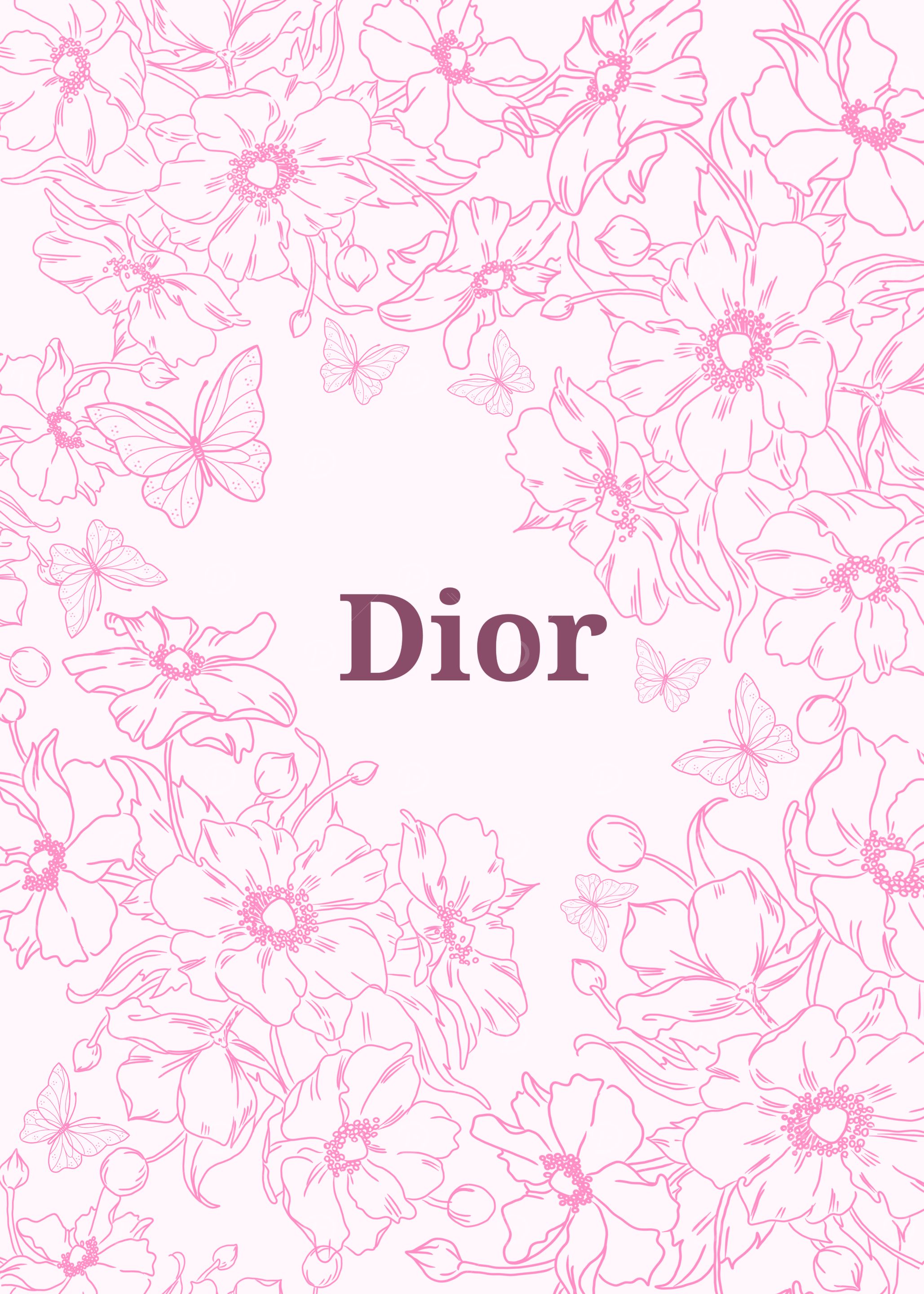 Dior Floral Design' Poster, picture, metal print, paint by Anam