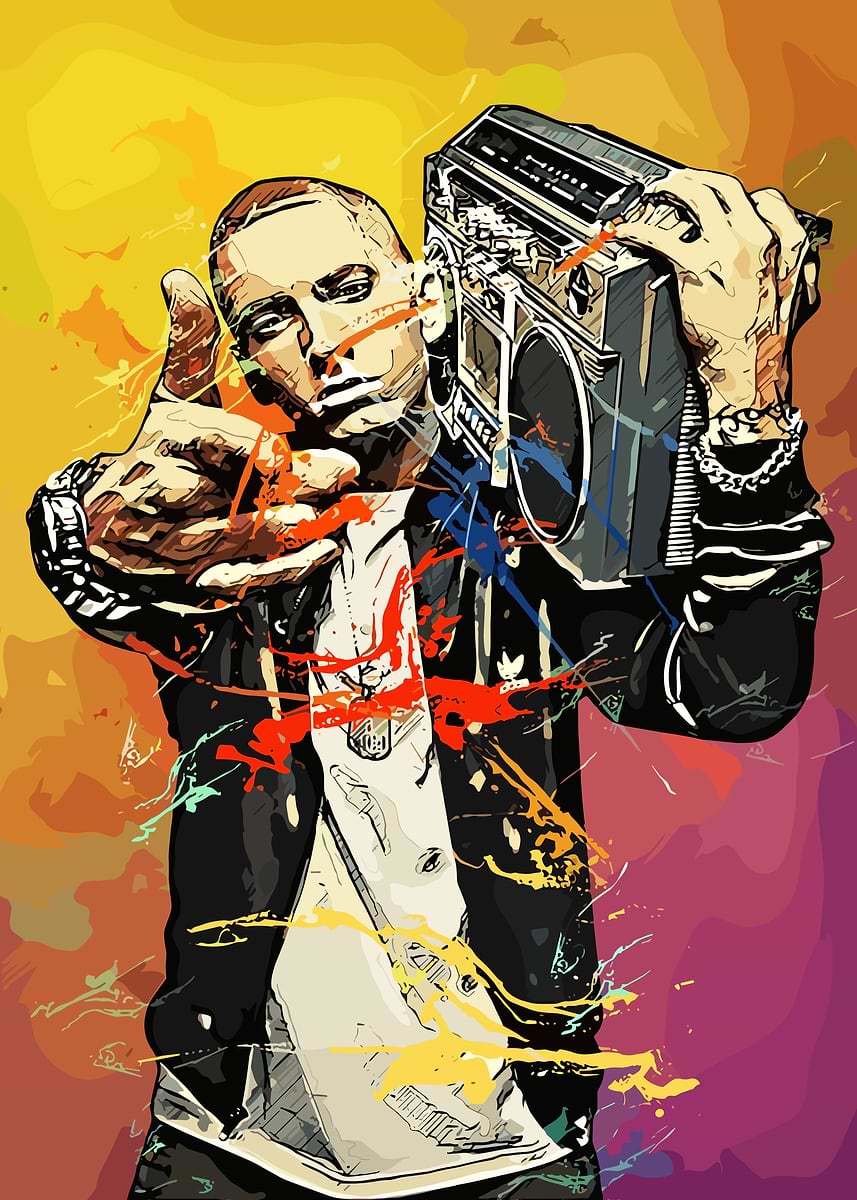 Eminem' Poster, picture, metal print, paint by Snoor | Displate