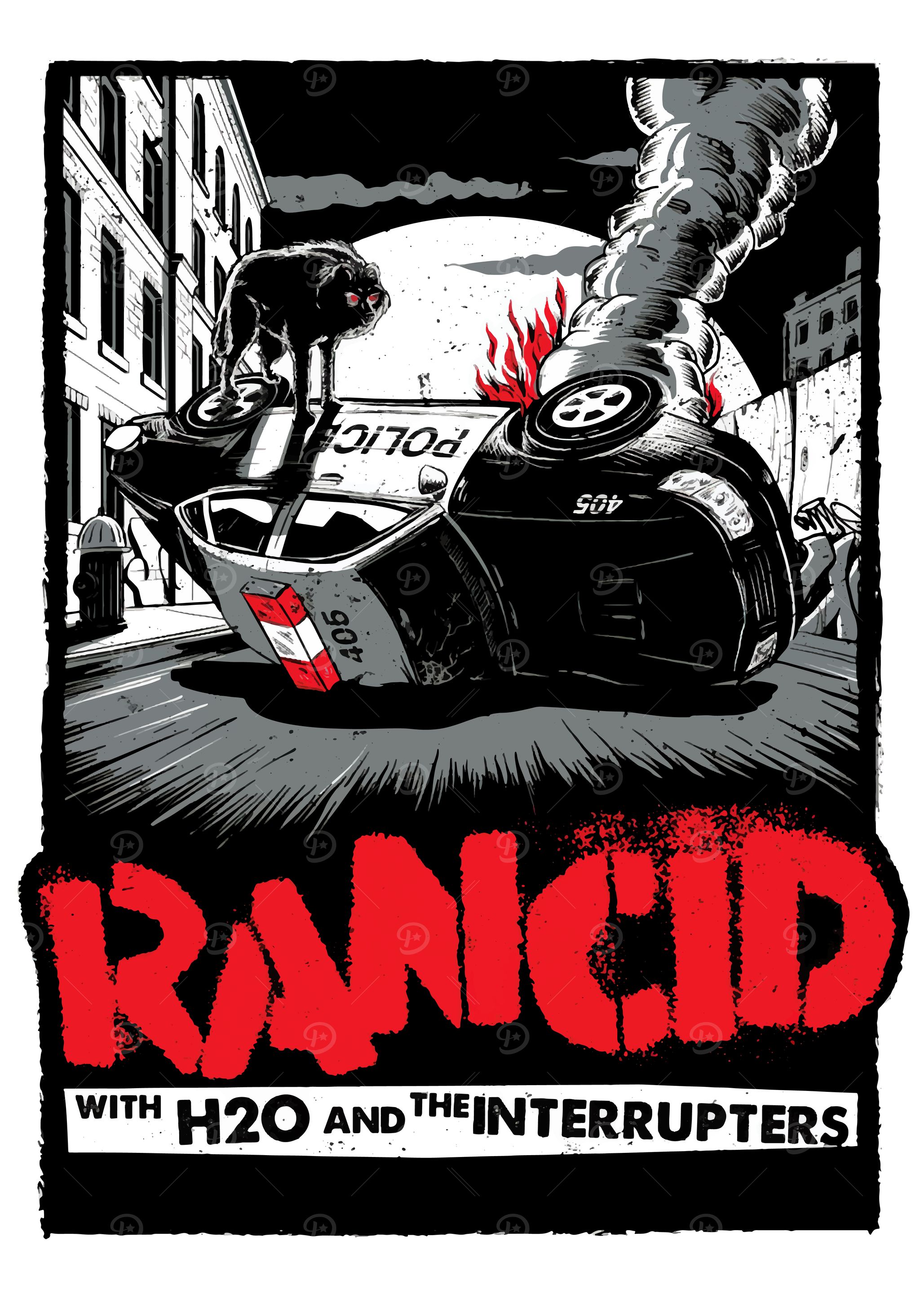 Rancid Concert Poster' Poster, picture, metal print, paint by lisa