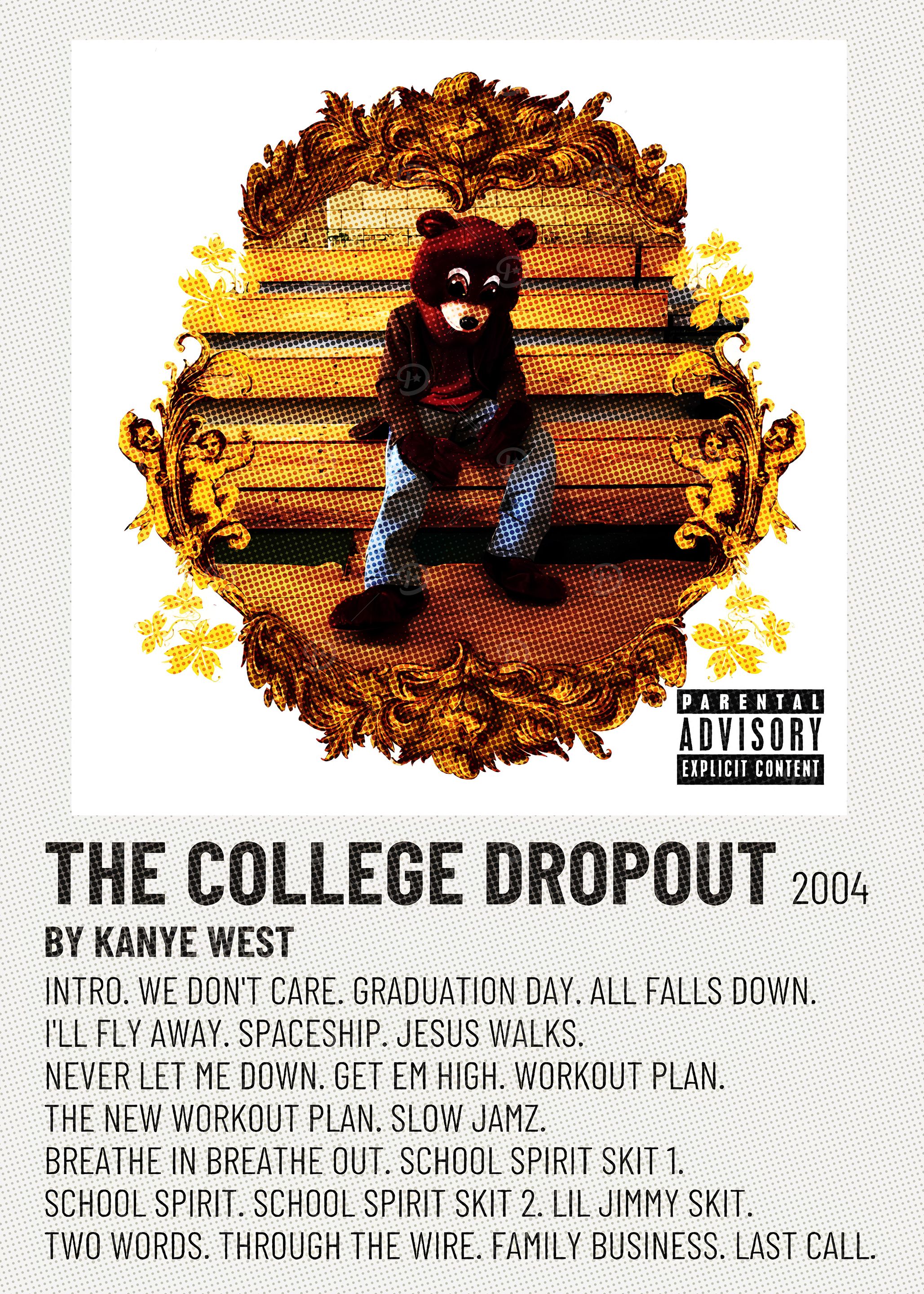 Kanye West - The College Dropout Poster, Picture & Metal Print