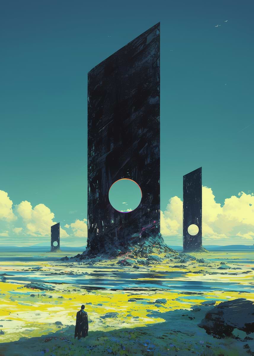Monolith Meaning Indesign 'Monoliths' Poster, picture, metal print, paint by Archetype | Displate