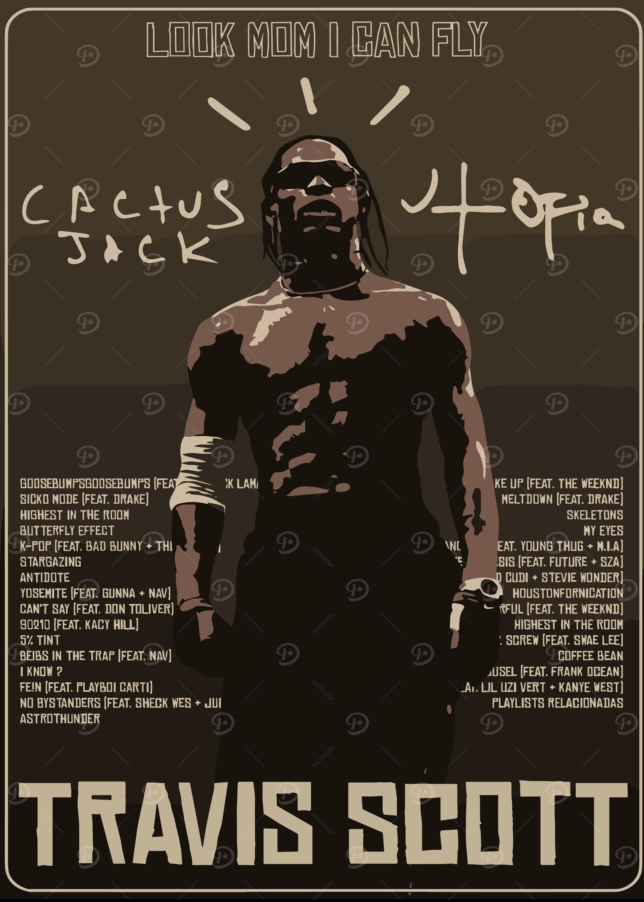 Playboi Carti Lil Uzi Rocket Travis Scott Album Cover' Poster - Main Image