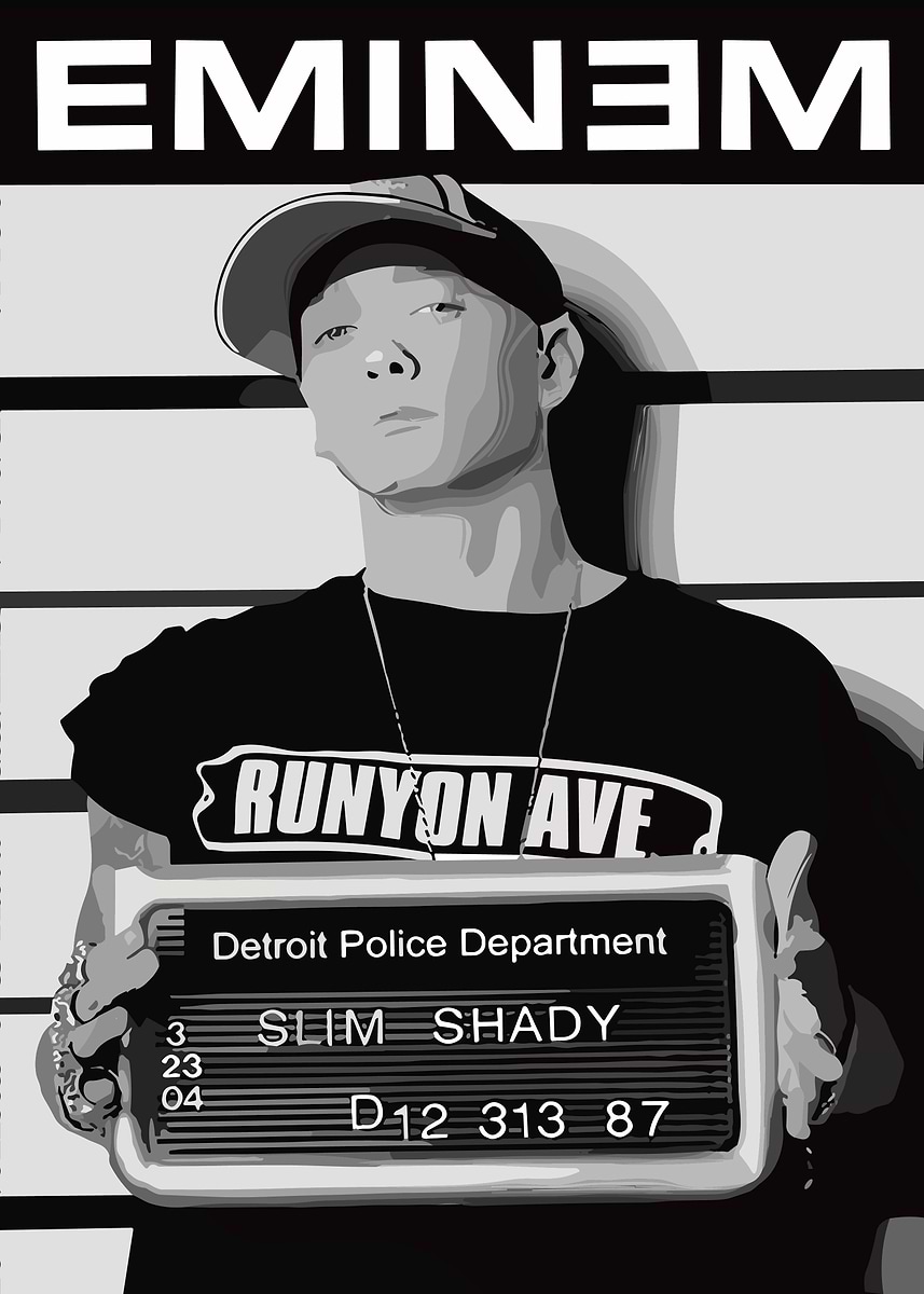 Eminem' Poster, picture, metal print, paint by Elg Production