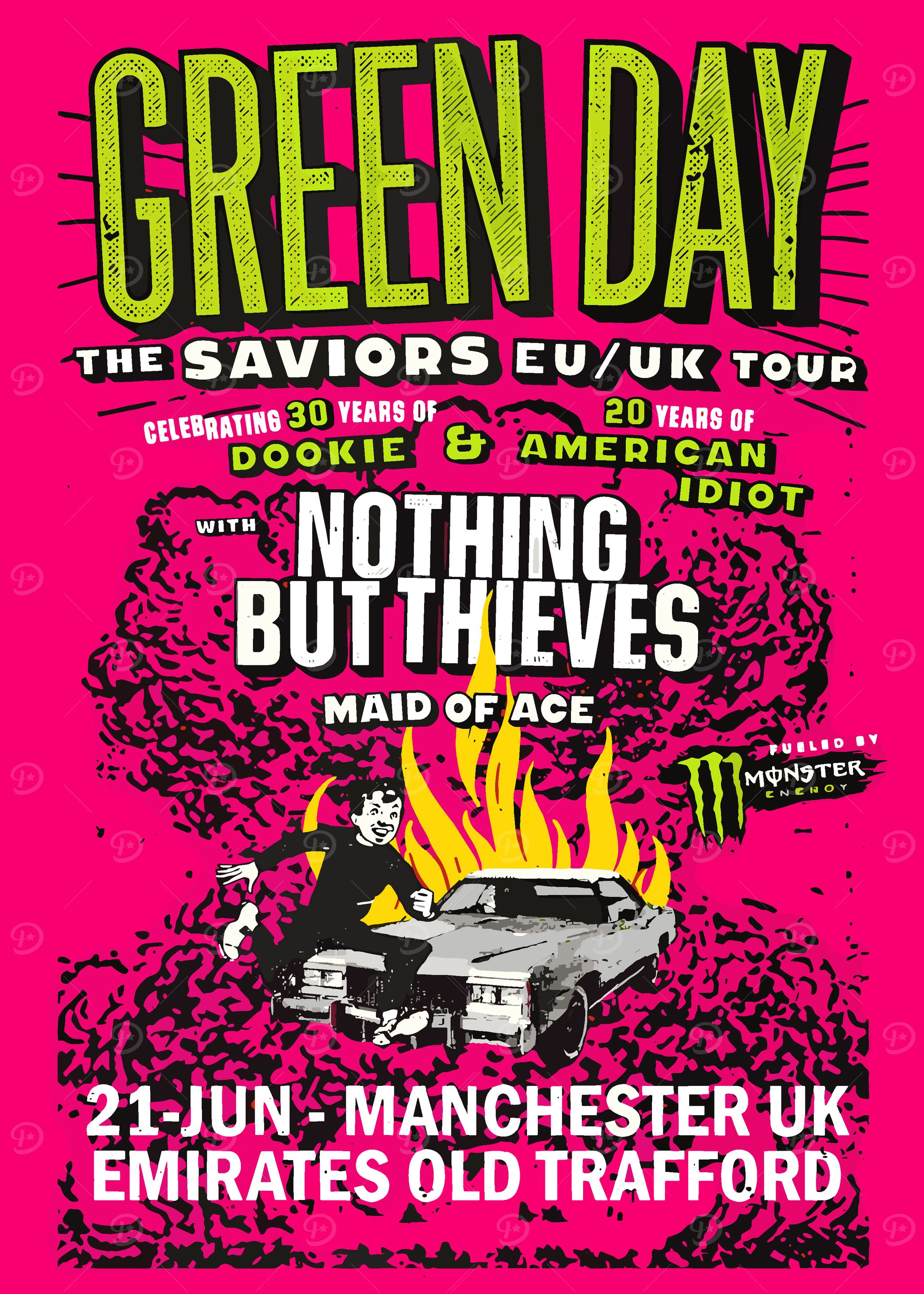 Green Day Concert ' Poster, picture, metal print, paint by