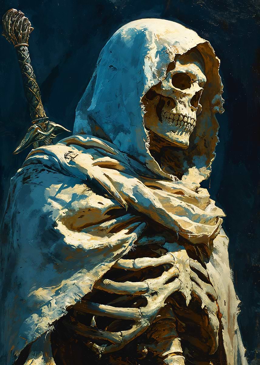 Death's Messenger — from the Forgotten Fantasy Realms collection, a Pixaverse metal print