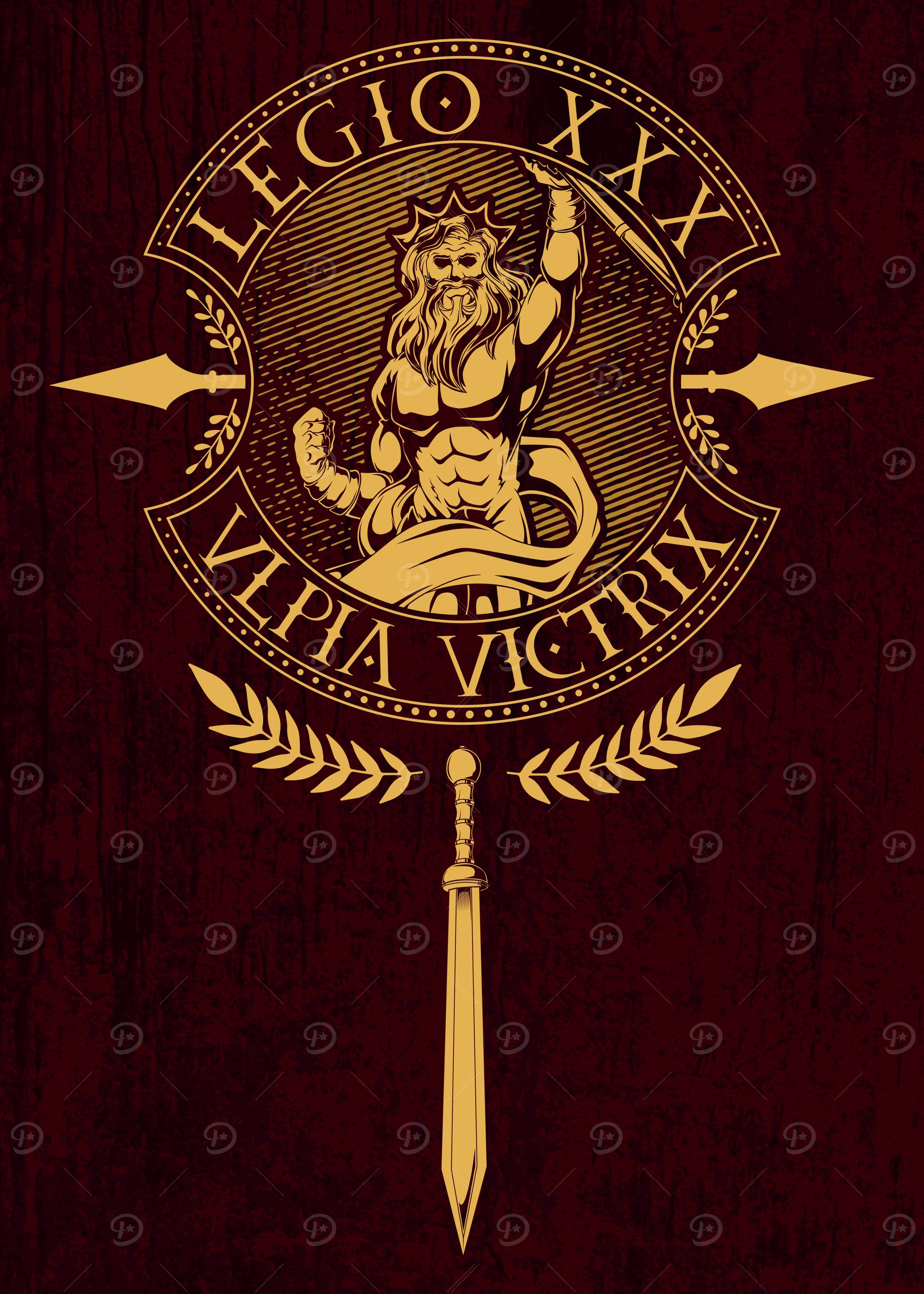 Roman Legion - Legio XXX Ulpia Victrix' Poster, picture, metal