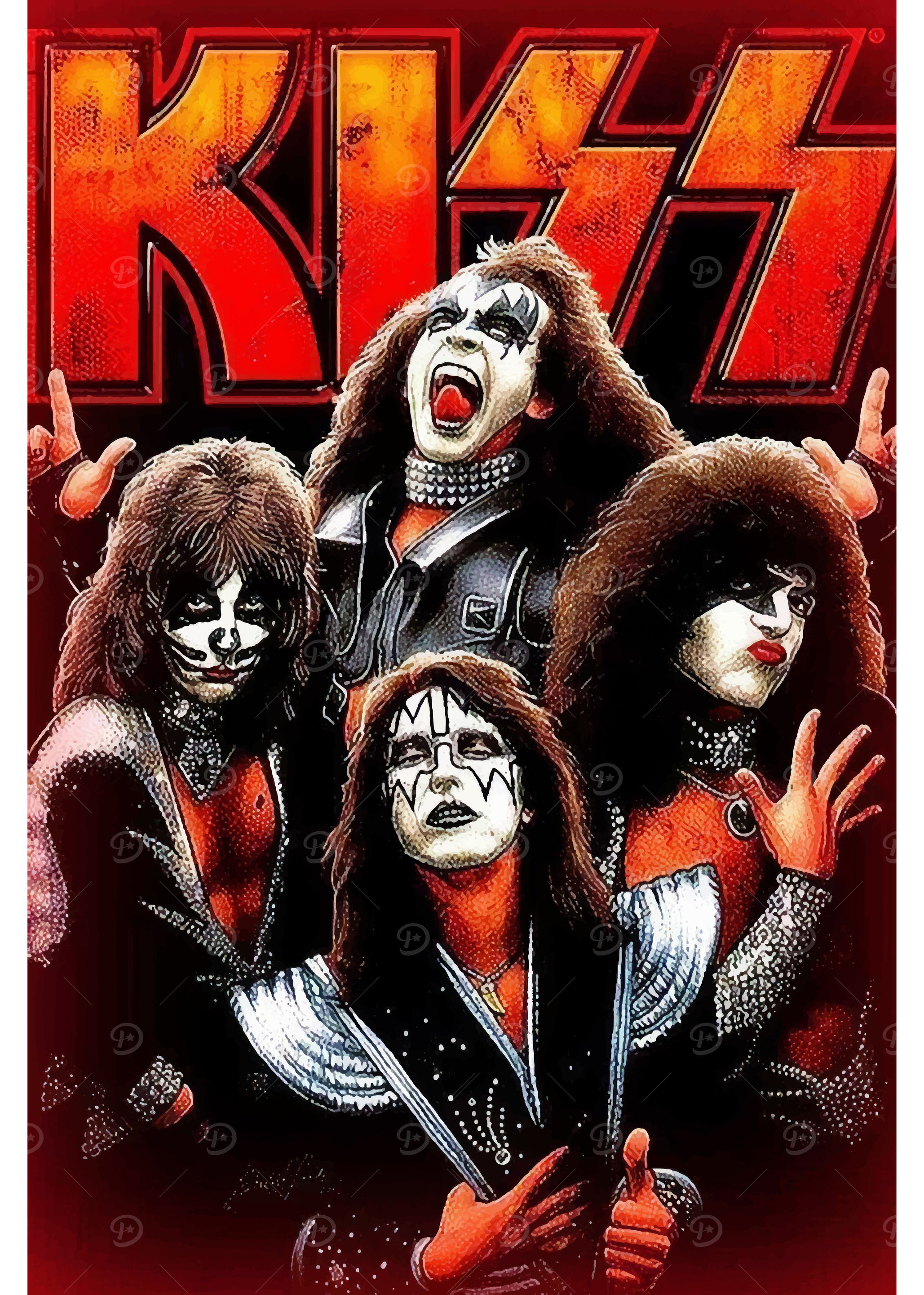 kiss レコード　輸入盤　ポスター KISS ORIGINAL JUMBO 1977 POSTER. REAL DEAL | eBay