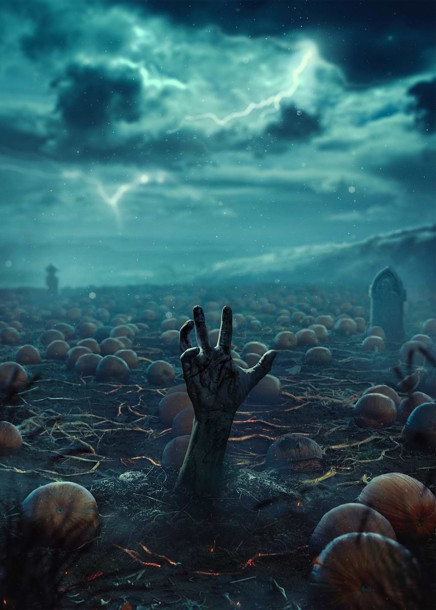 'Dead Rising In Halloween Night' Poster, picture, metal print, paint by ...