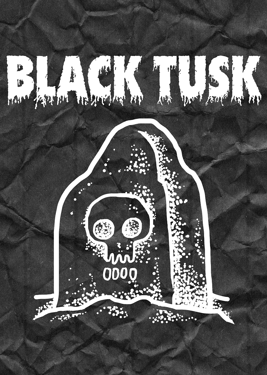 'Black Tusk Skull Graphic' Poster, picture, metal print, paint by ...