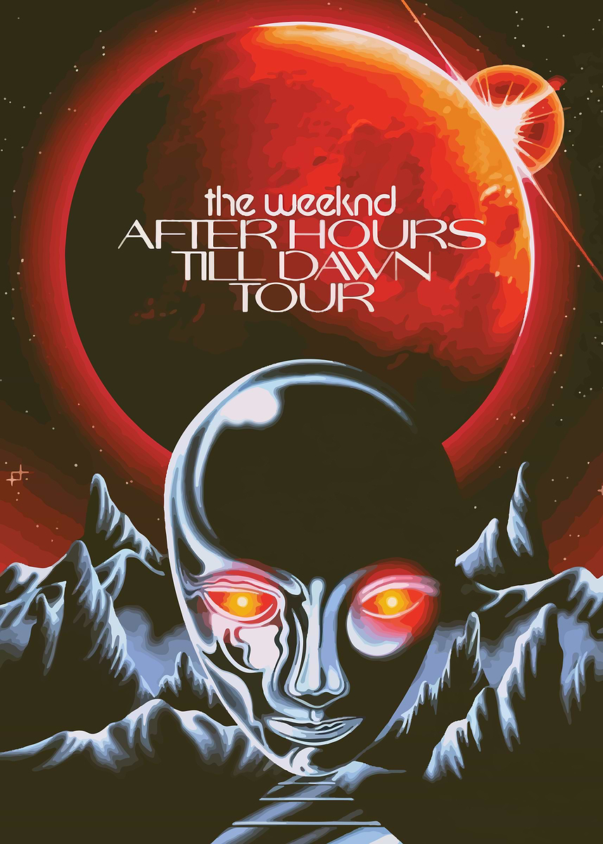 The Weeknd After Hours Tour Poster' Poster, picture, metal print