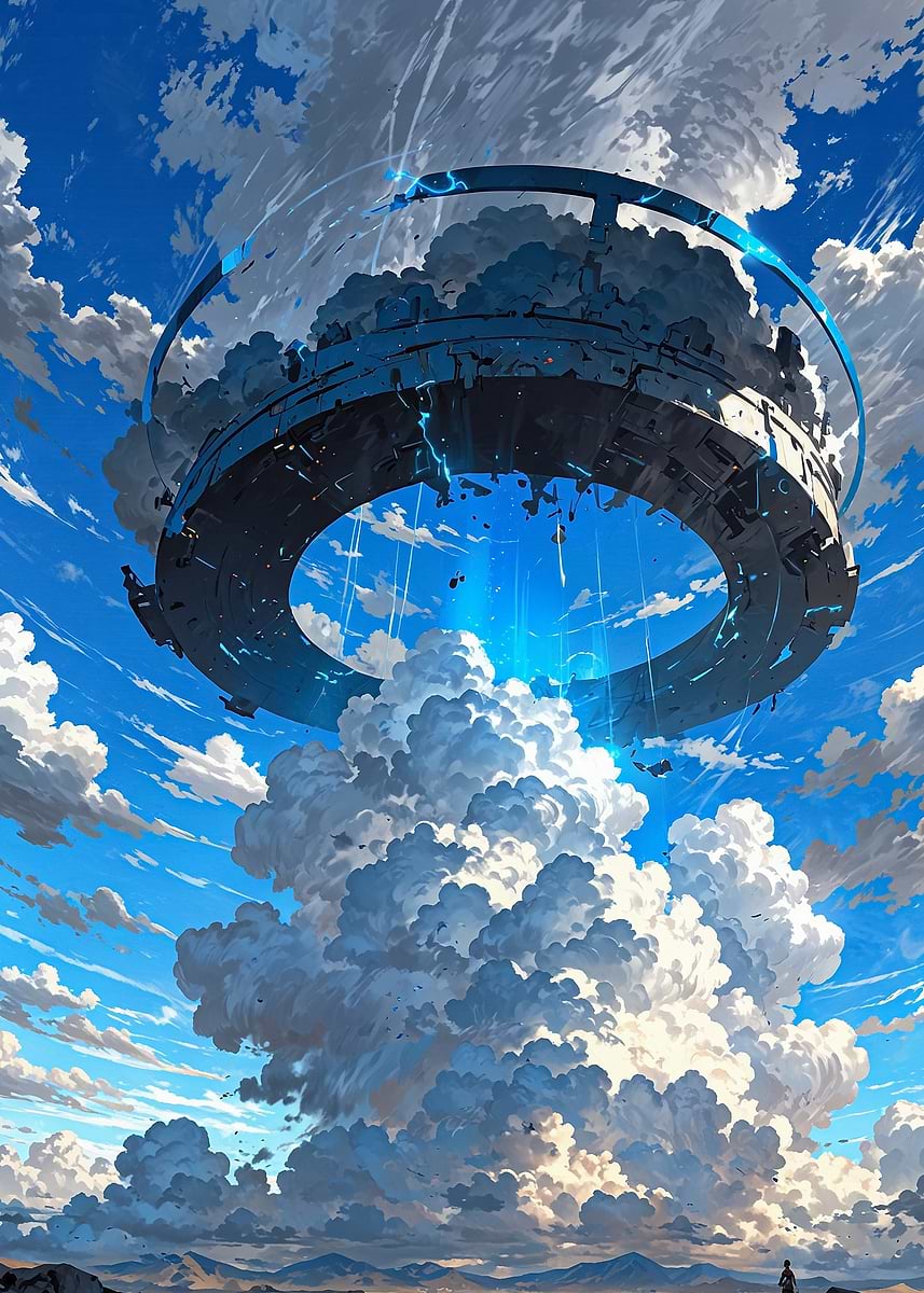 'Floating Ring in Sky' Poster, picture, metal print, paint by Ika ...