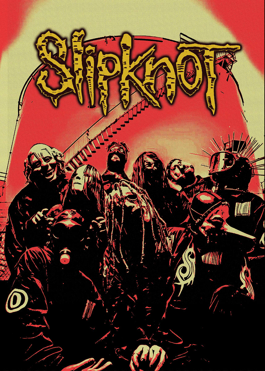 Slipknot Band Poster' Poster, picture, metal print, paint by