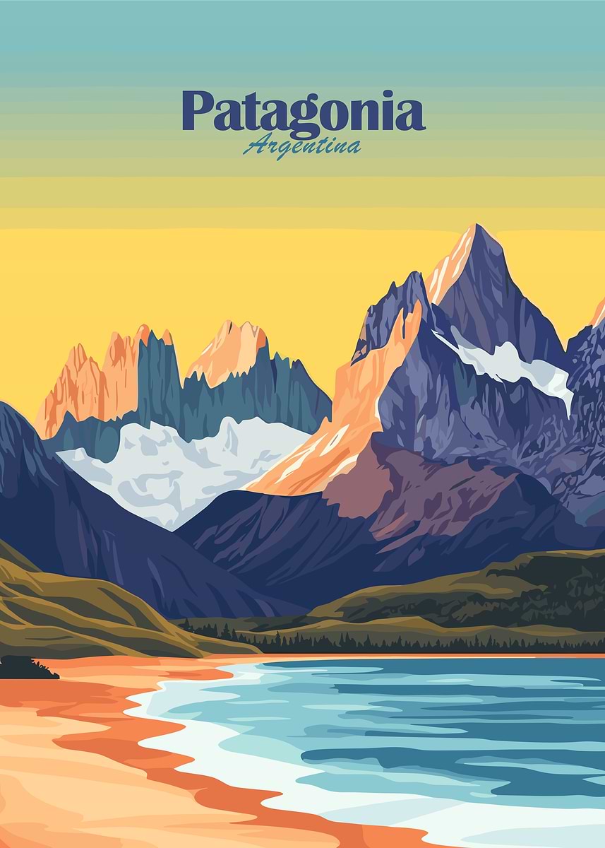 Patagonia Argentina Landscape' Poster, picture, metal print
