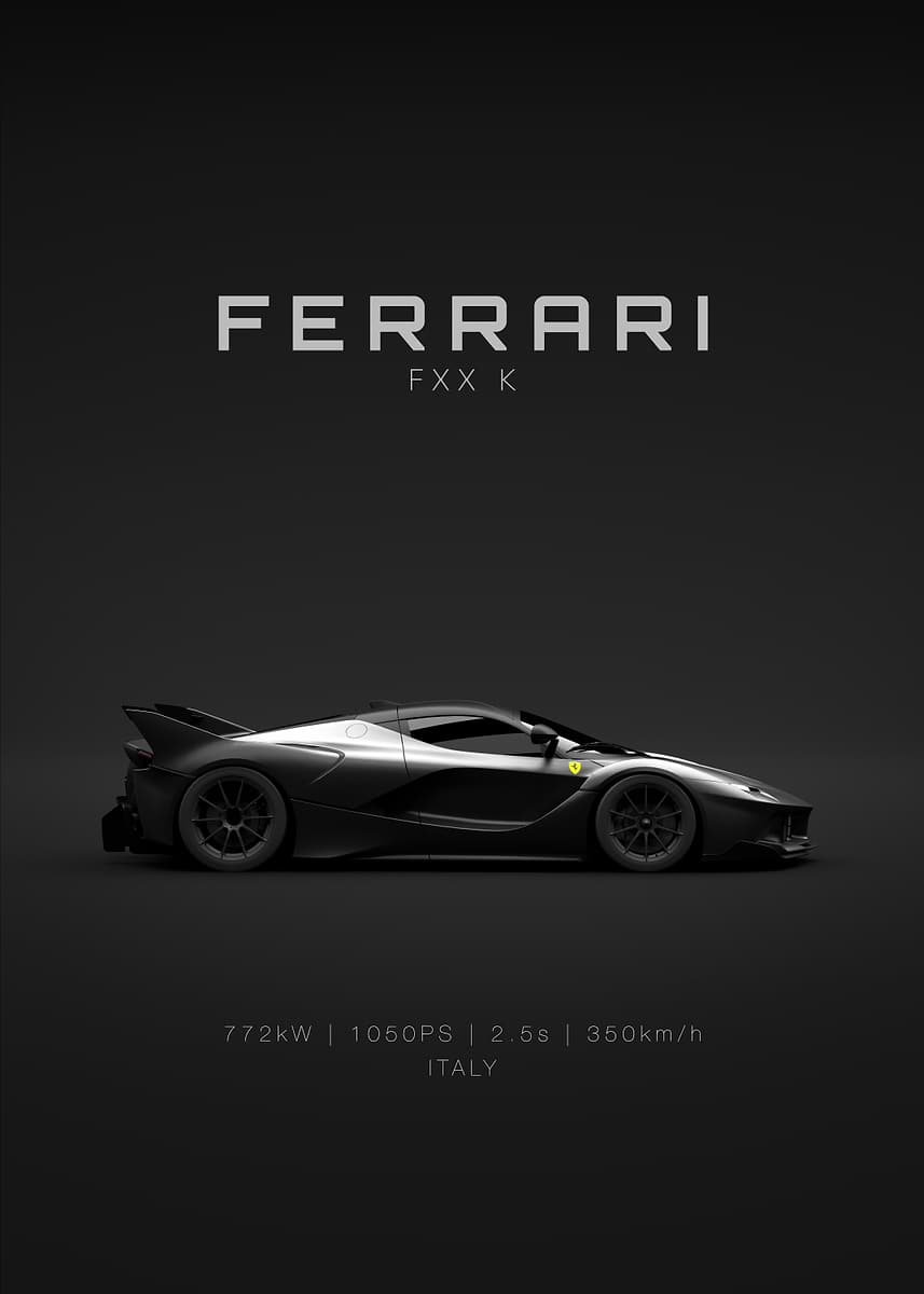 額縁 Displate YellowFerrari Limited Poster 額縁 Displate YellowFerrari Limited Poster Yellow Ferrari