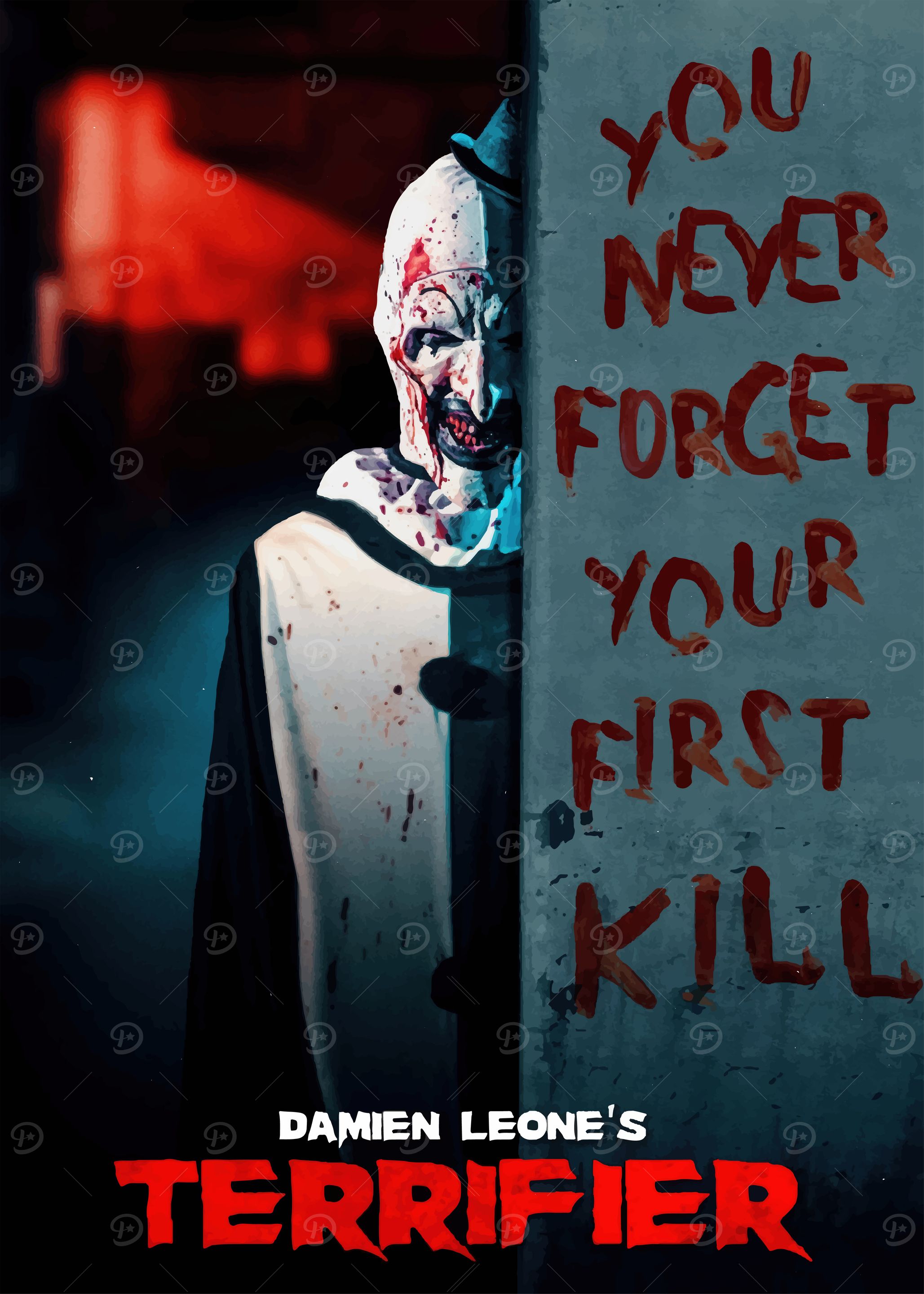 Art the Clown - Terrifier' Poster, picture, metal print, paint by