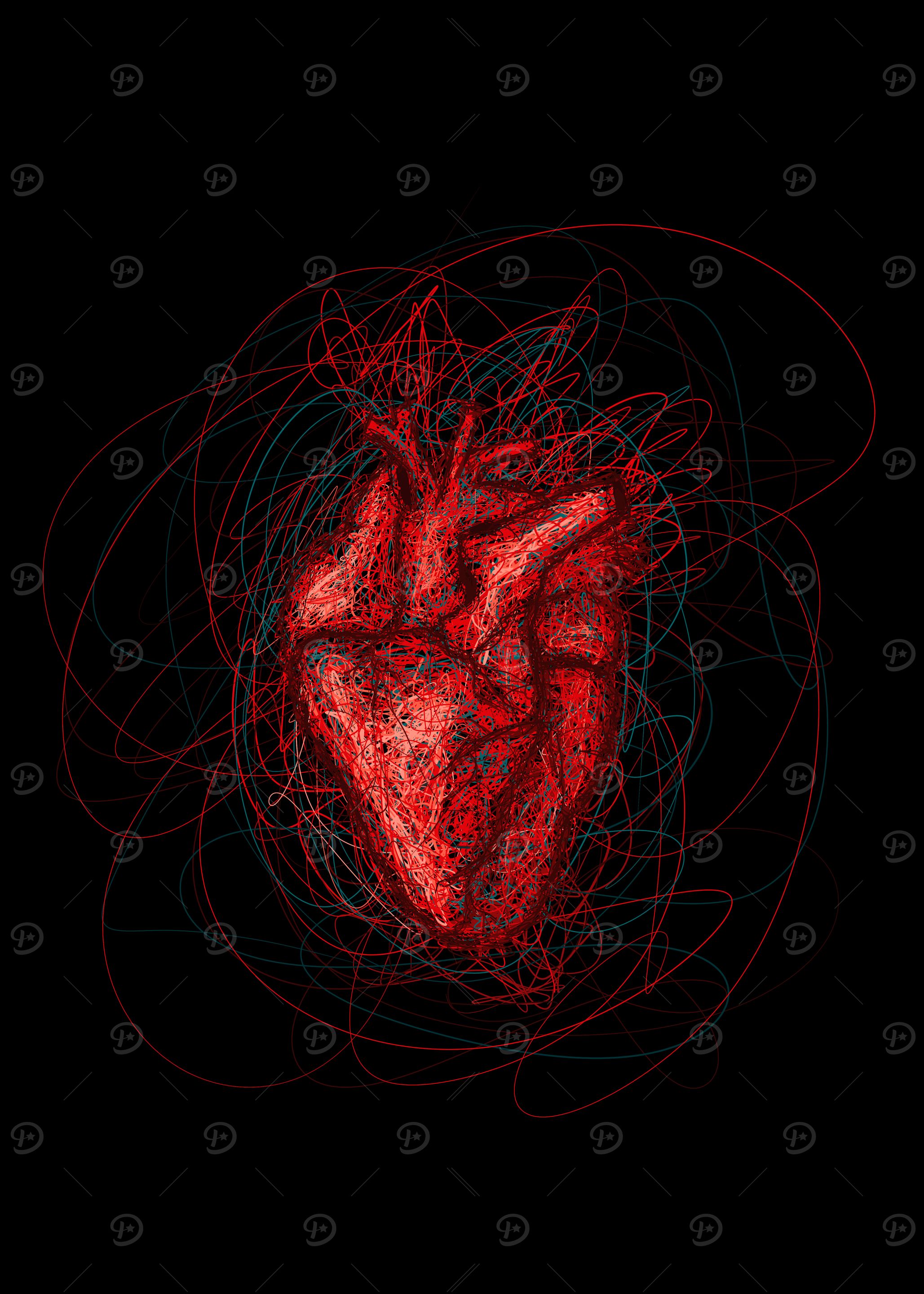 Strings in my heart dance for you' Poster, picture, metal print
