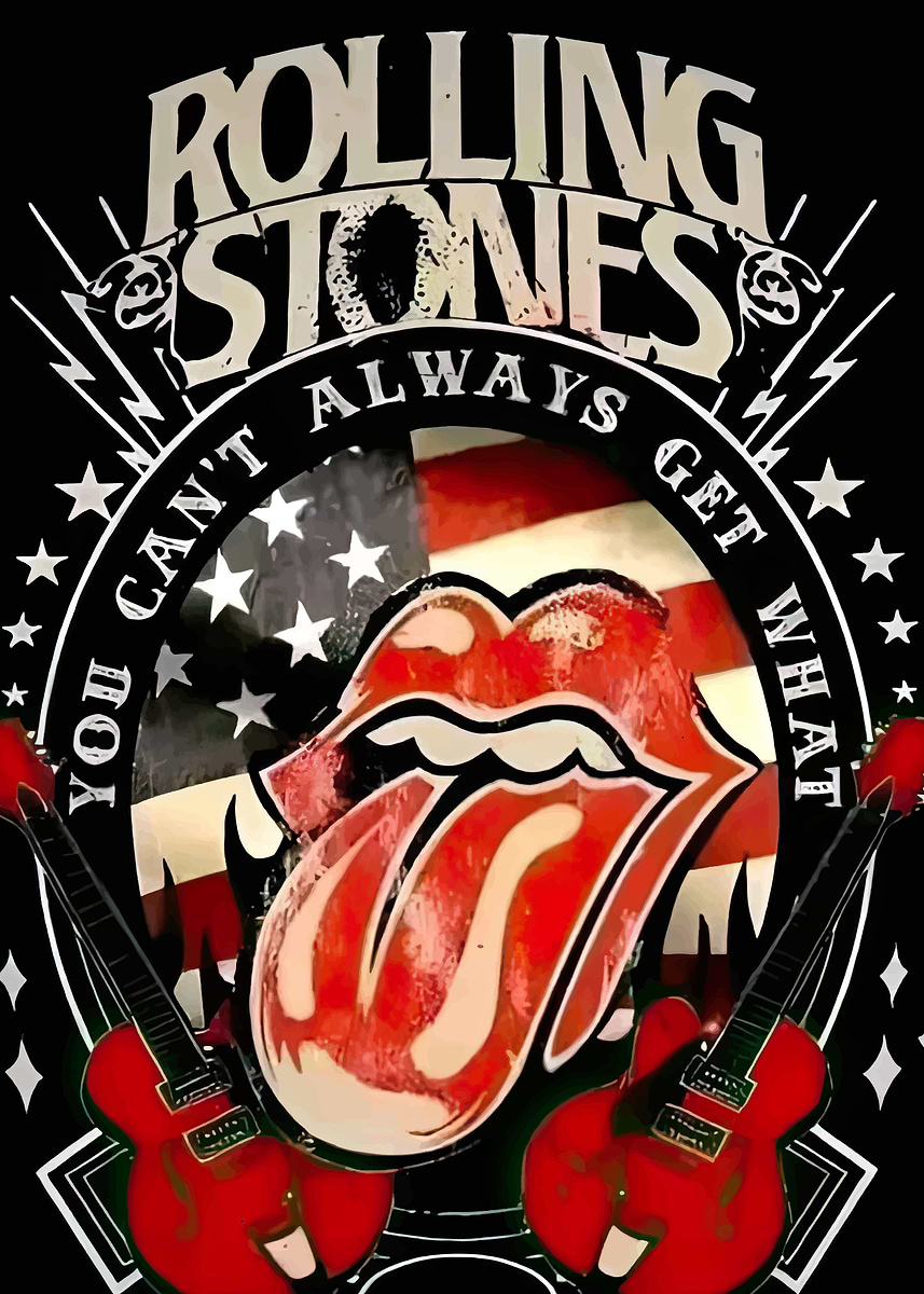The Rolling stones' Poster, picture, metal print, paint by Rizquna