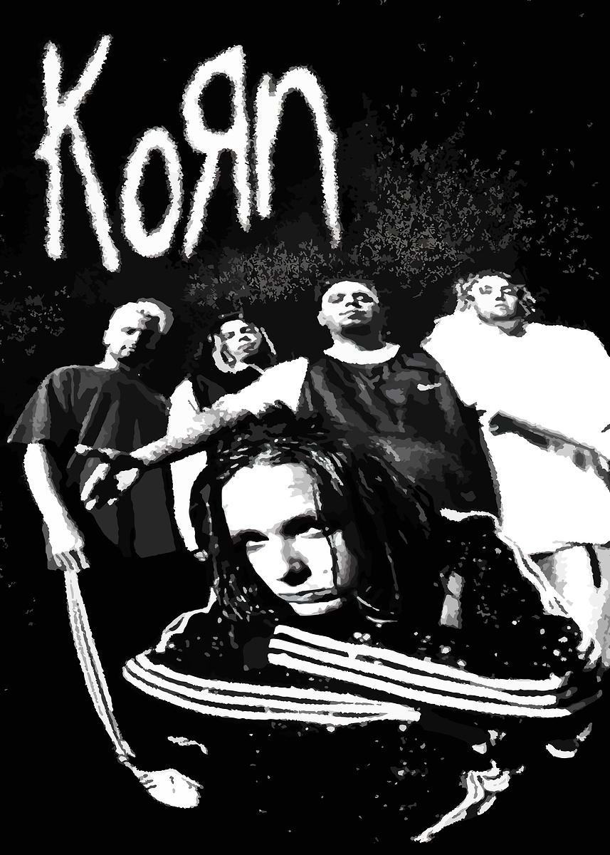 Korn Band heavy metal' Poster, picture, metal print, paint by Gede