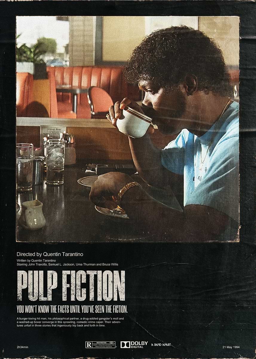 Pulp Fiction ' Poster, picture, metal print, paint by Nerdworld 1