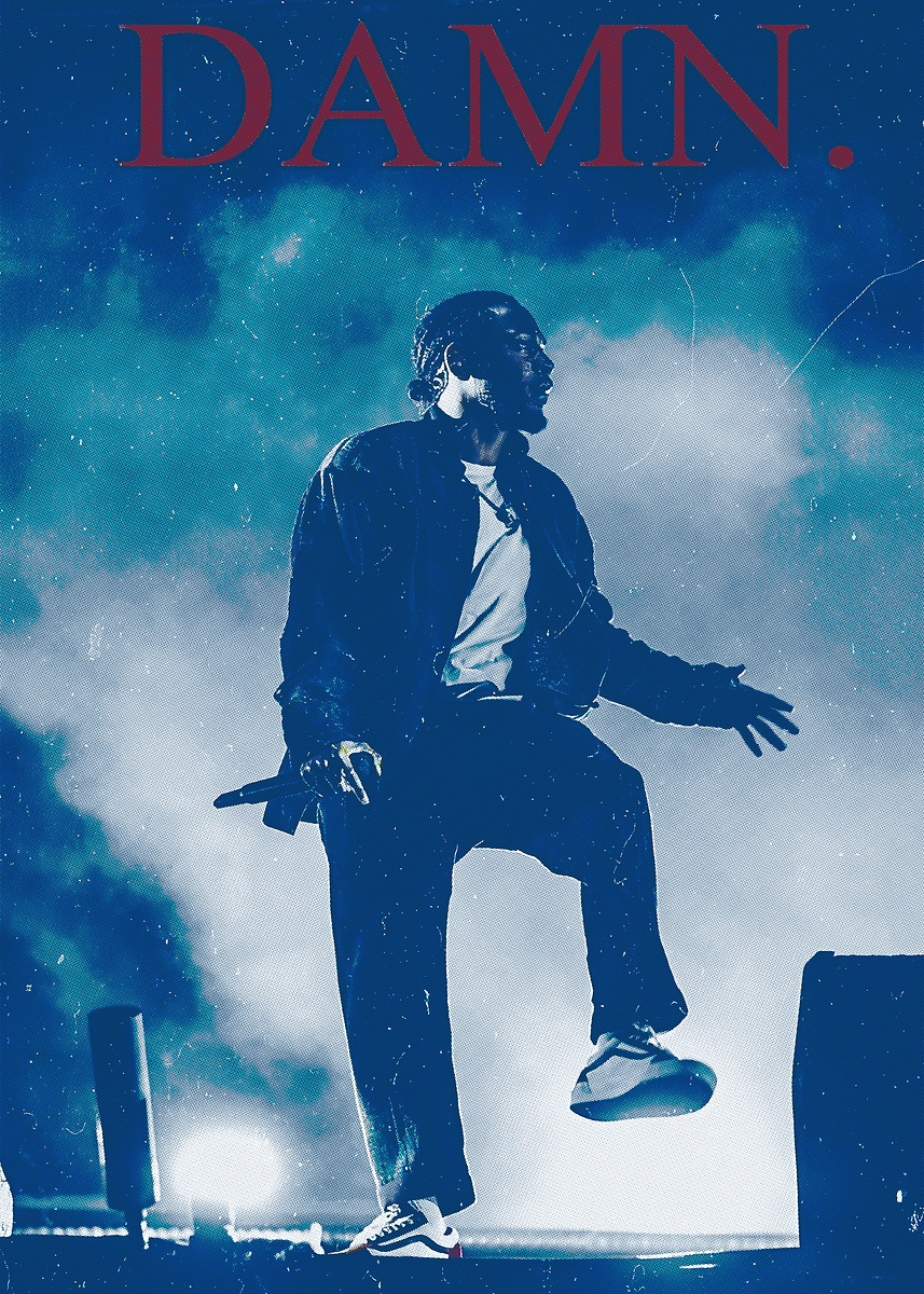 Kendrick Lamar DAMN.' Poster, picture, metal print, paint by Tom