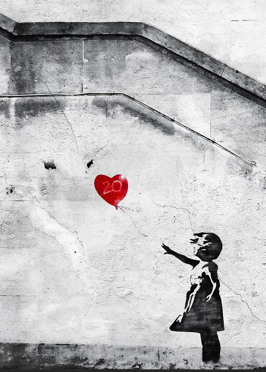 バンクシー Banksy Heart Balloon エスタンプ リトグラフ Banksy Heart Balloon in Brooklyn - Business Insider