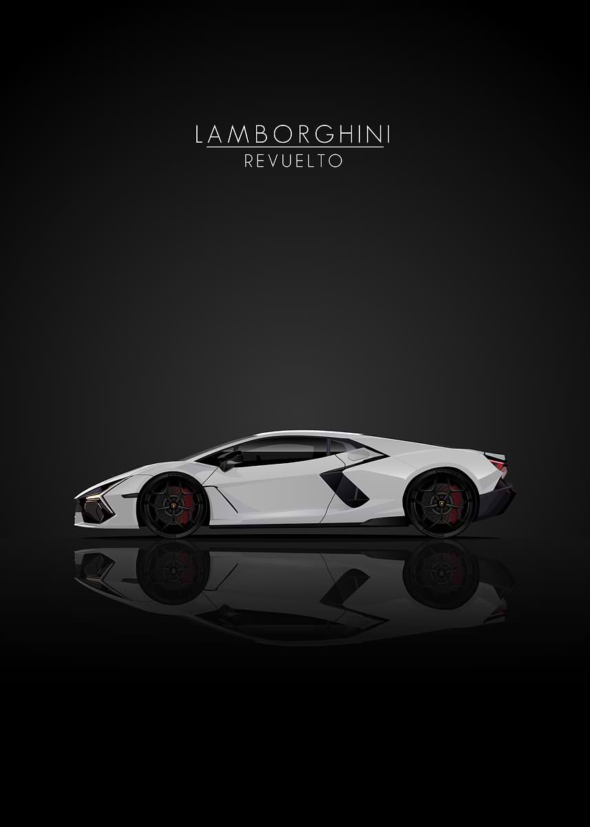 Lamborghini Revuelto' Poster, picture, metal print, paint by Ahmad