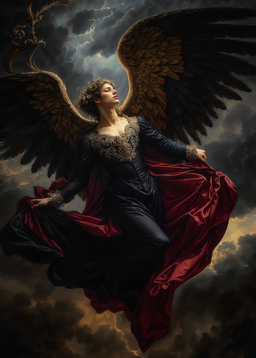 Fallen Angel Lucifer' Poster, picture, metal print, paint by Alice