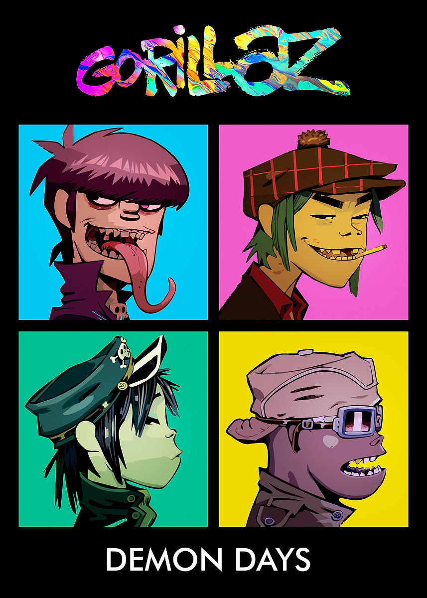 Golliraz Demon Daysポスター Jamie Hewlett | Gorillaz Demon Days Live Programme (2005