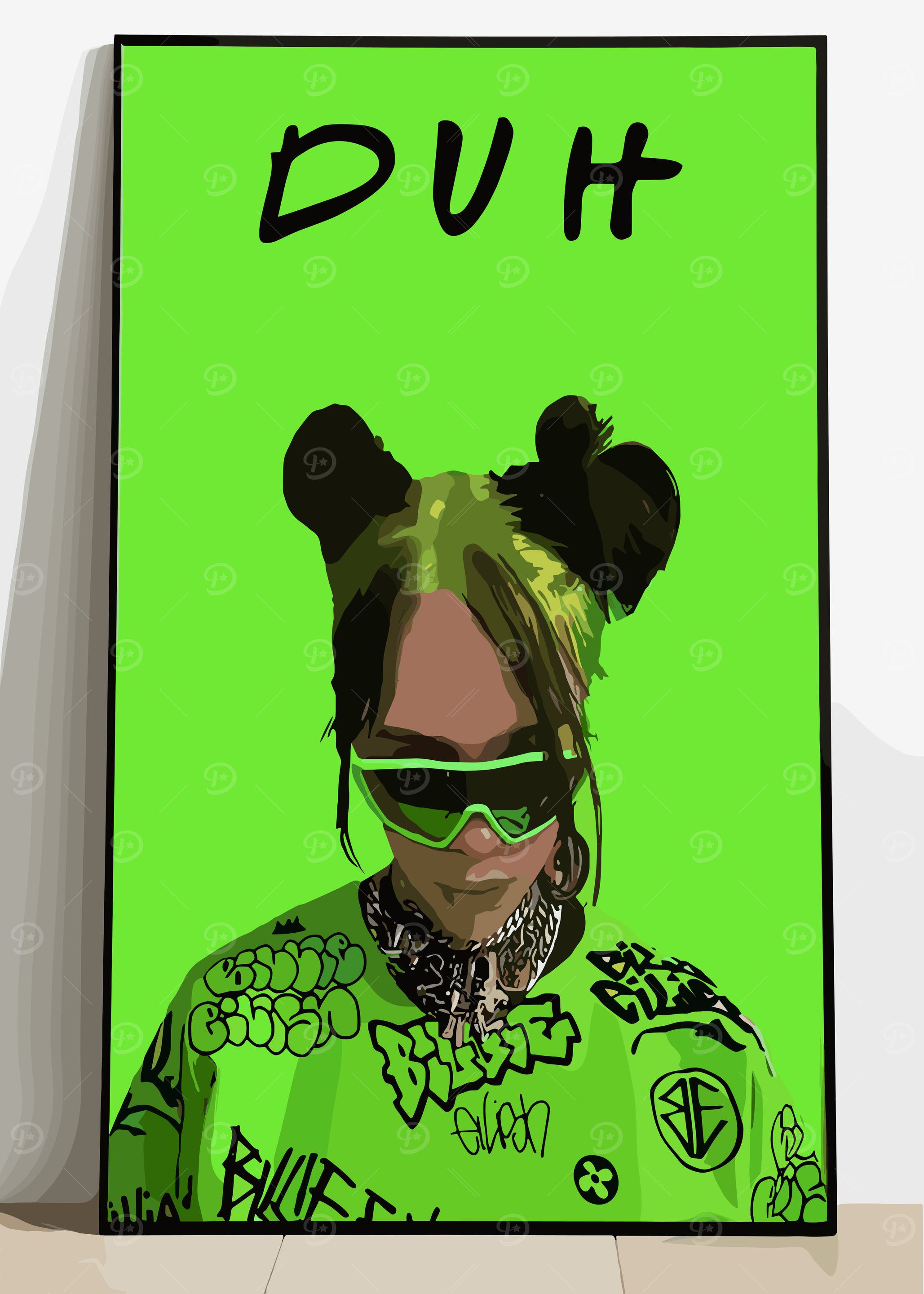 Billie Eilish' Poster, picture, metal print, paint by Snoor | Displate