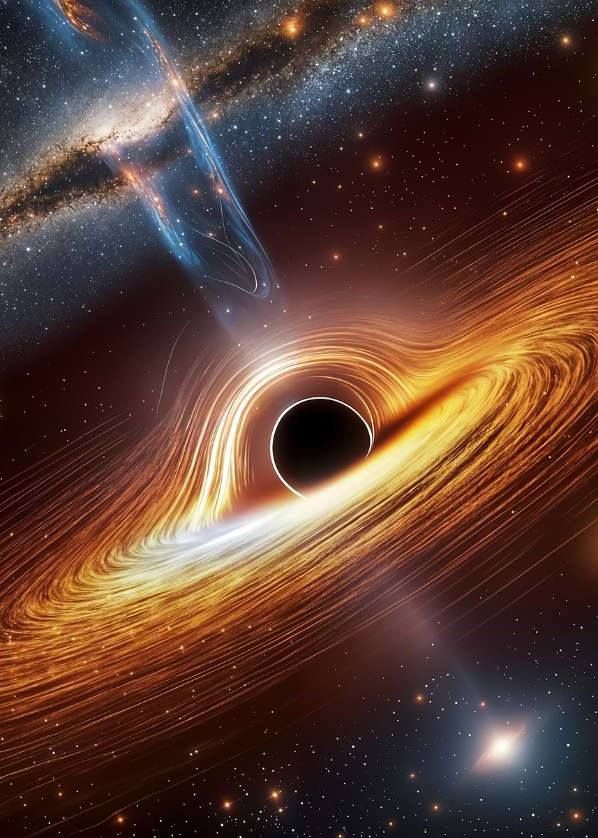 Black Hole in Space' Poster, picture, metal print, paint by Dudley