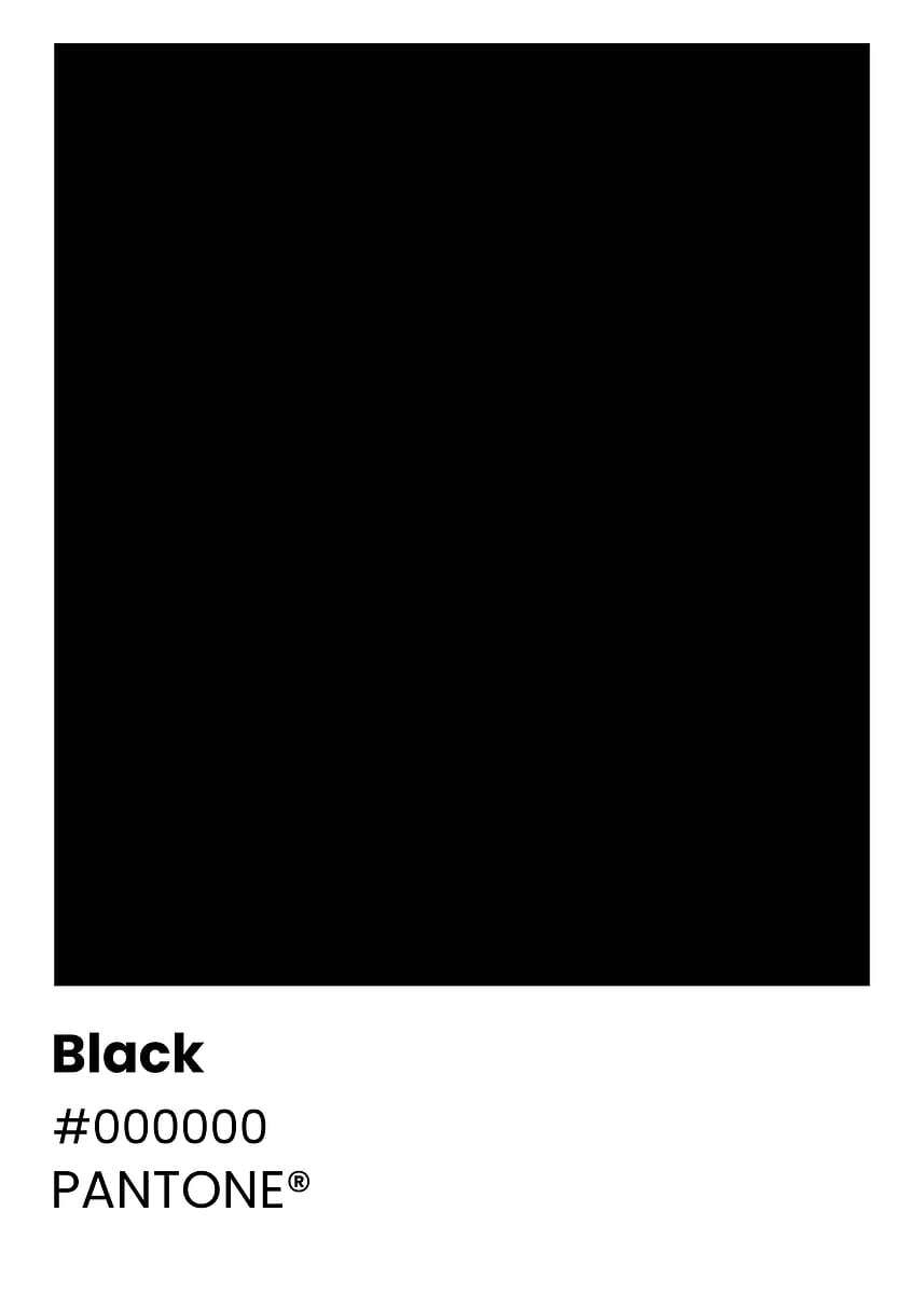 Pantone Black Color Chart' Poster, picture, metal print, paint by
