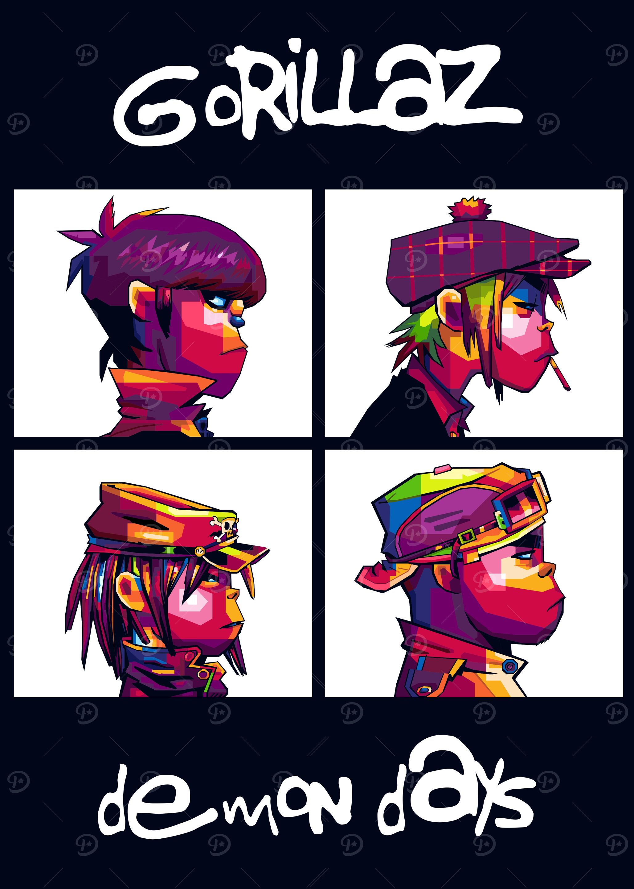 Gorillaz Demon Days Album ' Poster, picture, metal print