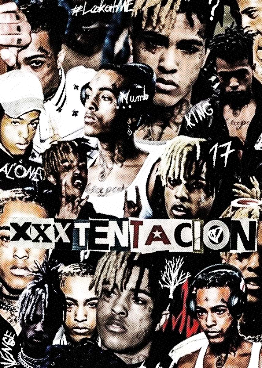 XXX Tentacion Rapper Music' Poster, picture, metal print, paint by