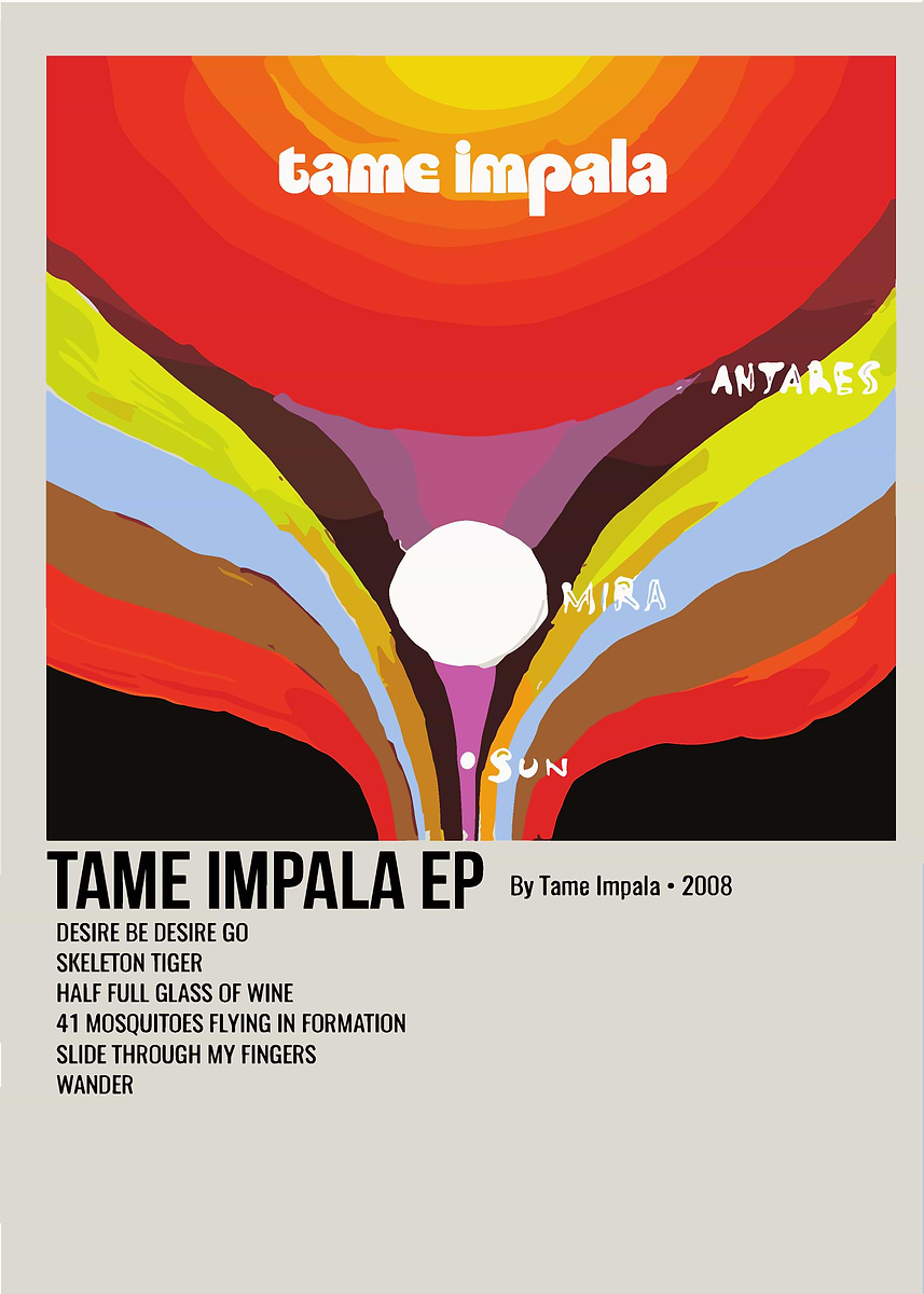 Tame Impala EP Album Cover' Poster, picture, metal print Tame Impala EP Album Cover' Poster, picture, metal print