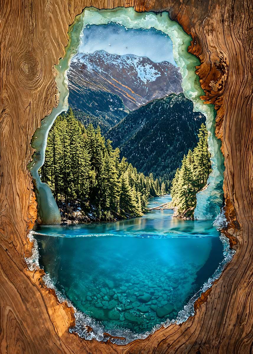 Nature's Window — from the Enchanted Woodlands collection, a Pixaverse metal print