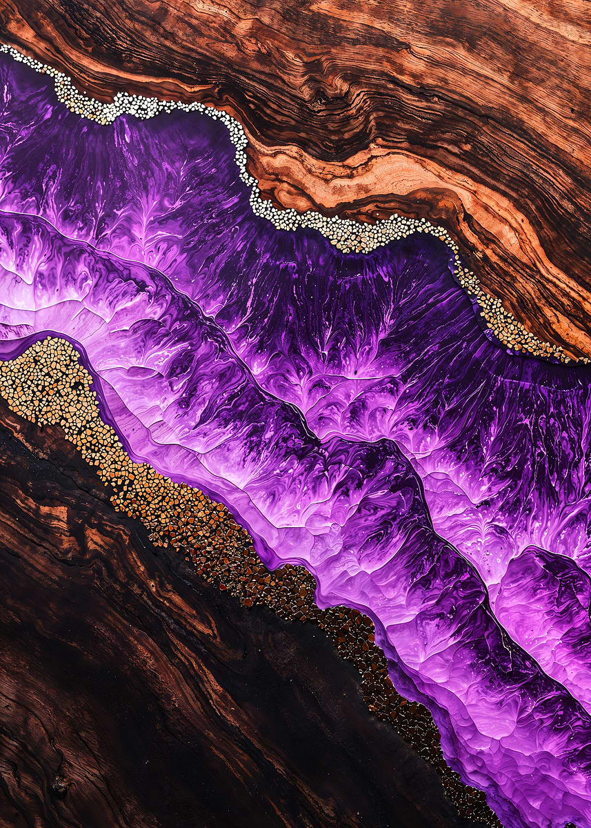 Purple Haze Wood Art — from the Enchanted Woodlands collection, a Pixaverse metal print