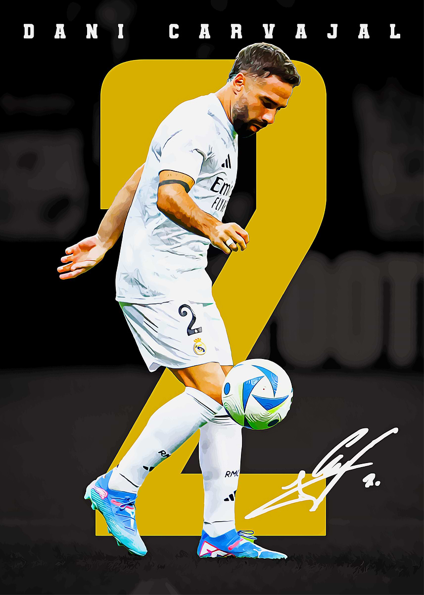 アートポスターボード加工済 超大迫力A1サイズ！【kndl002A1】 Dani Carvajal Soccer Poster' Poster, picture, metal print, paint