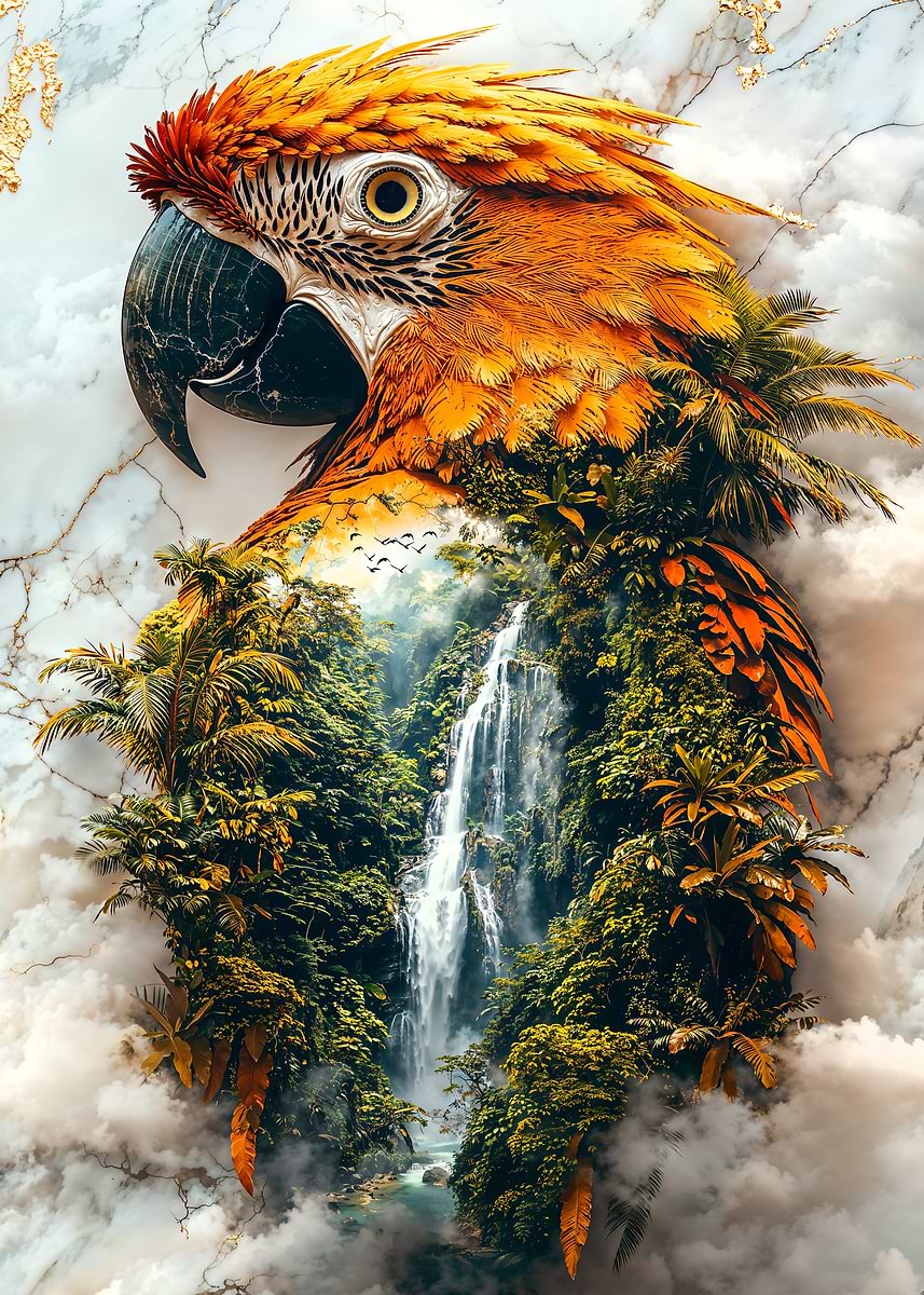 Guardian of the Canopy — from the Avatars Of Nature collection, a Pixaverse metal print