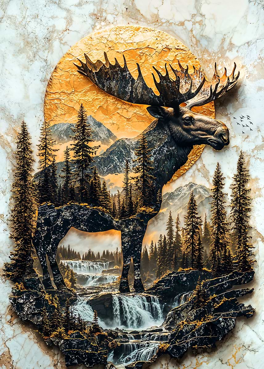 Guardian of the Golden Sun — from the Avatars Of Nature collection, a Pixaverse metal print